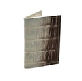 Himalayan alligator card holder exterior showing stone-grey to espresso gradient scale pattern