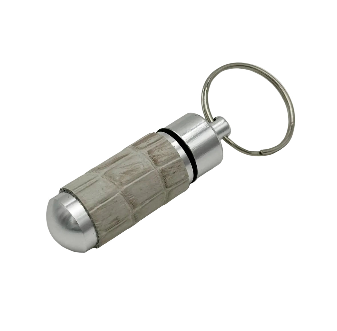 Exotic Leather Pill Capsule Keychains
