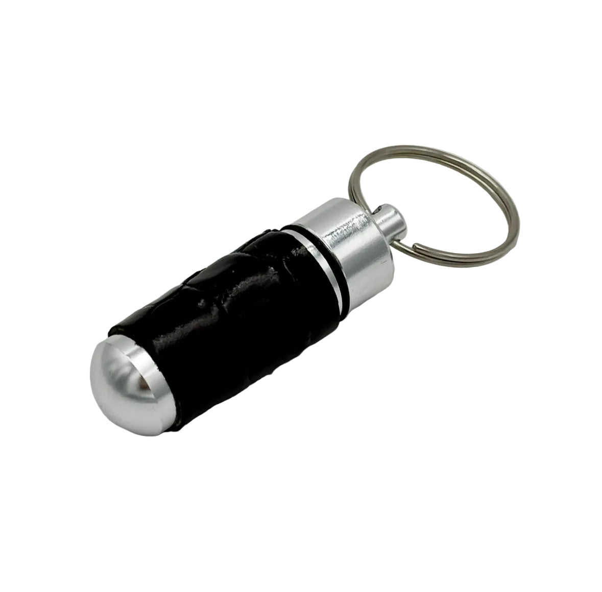 Exotic Leather Pill Capsule Keychains