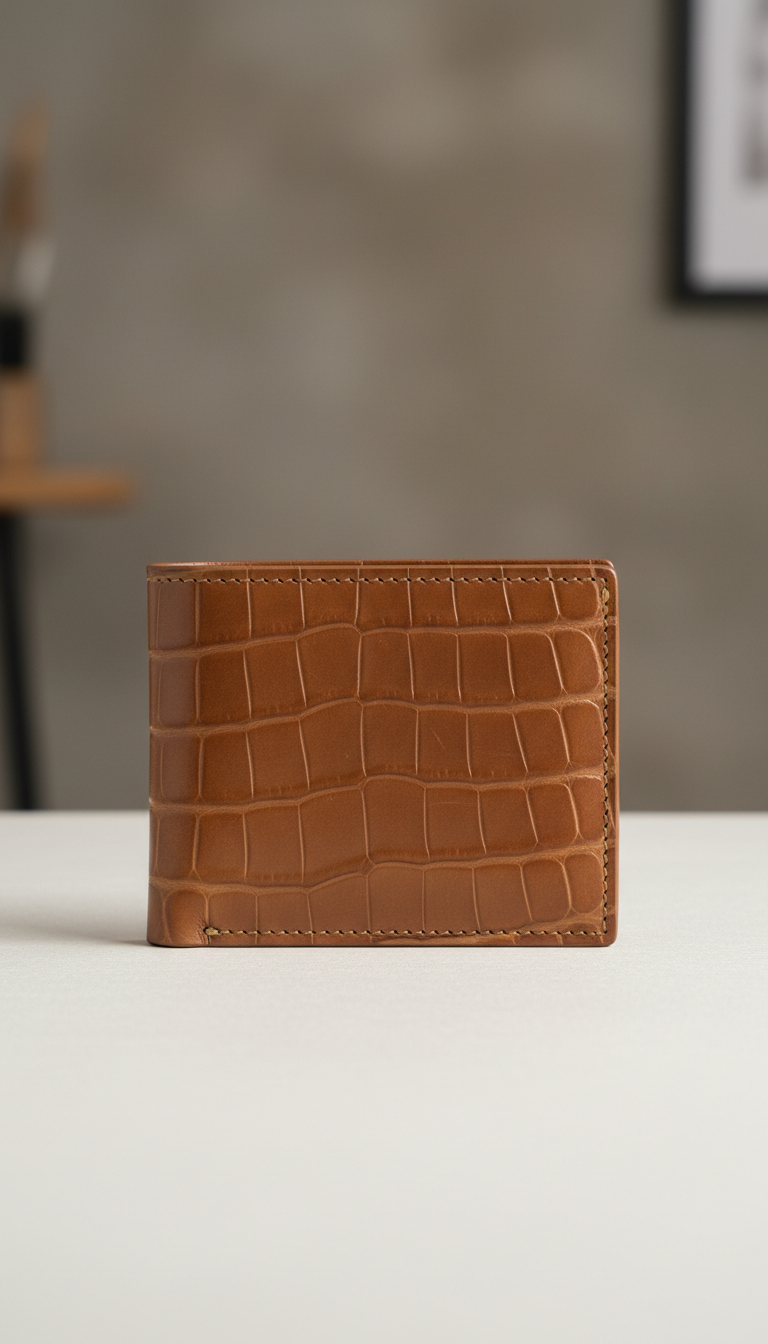 Slim Alligator Billfold Wallet
